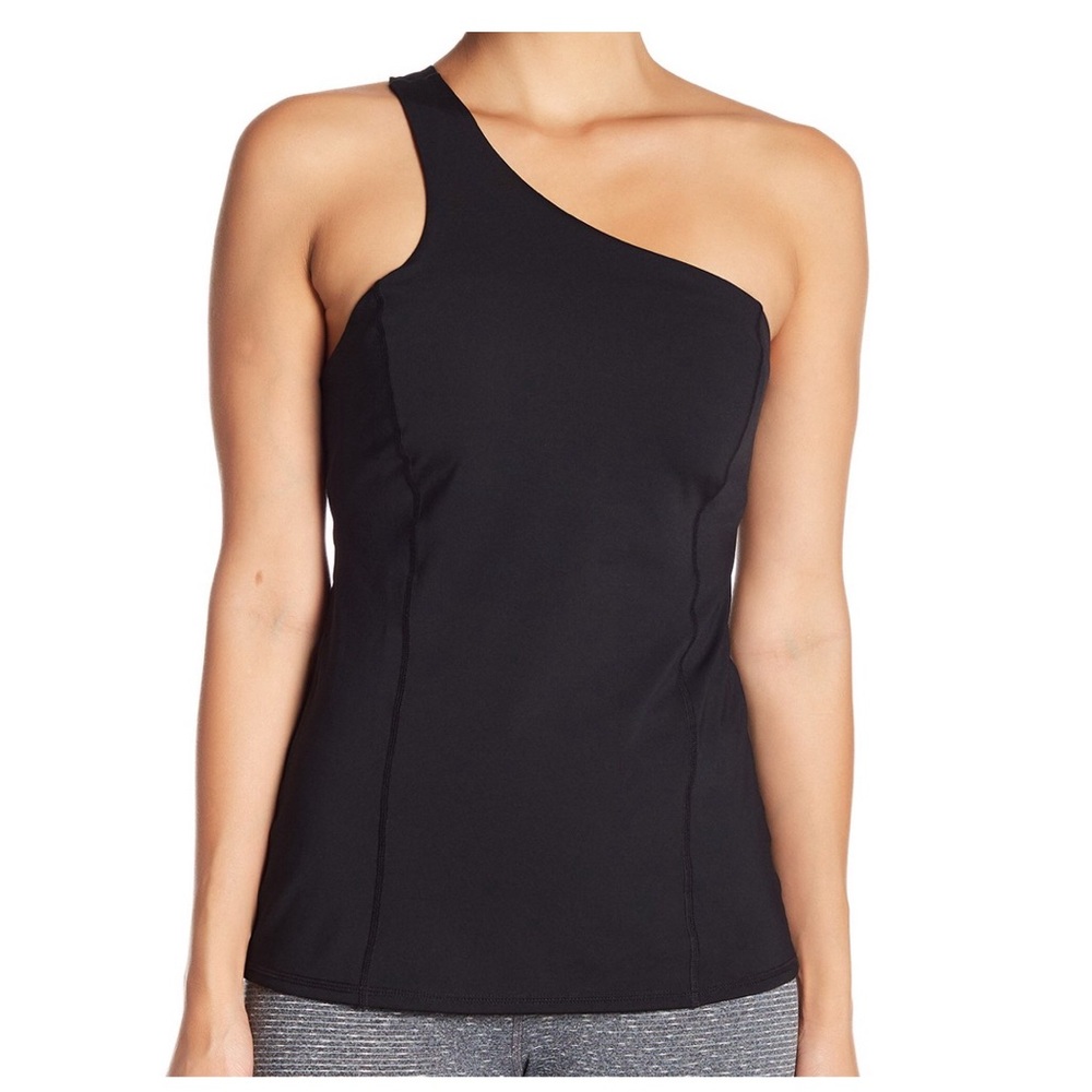 NWT! ZELLA One Shoulder Laser Cut Workout Tank XL